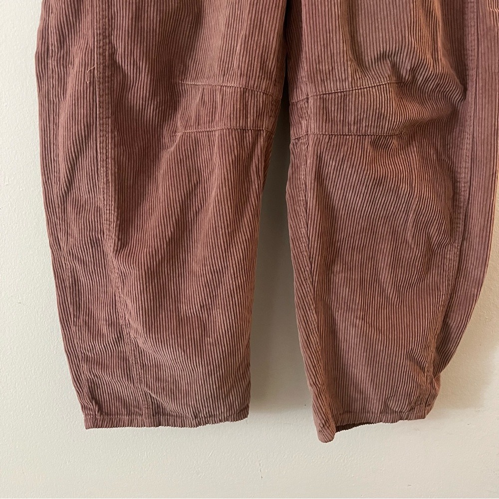 Free People We the Free Good Luck Mid Rise Barrel Pants Jeans Cord Rose 26 NWT - Picture 5 of 16
